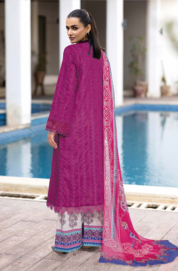 CHIKEN-KARI LAWN WITH PRINTED CHIFFON DUPATTA AND PRINTED TROUSERS