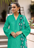 CHIKEN-KARI LAWN WITH PRINTED CHIFFON DUPATTA AND PRINTED TROUSERS