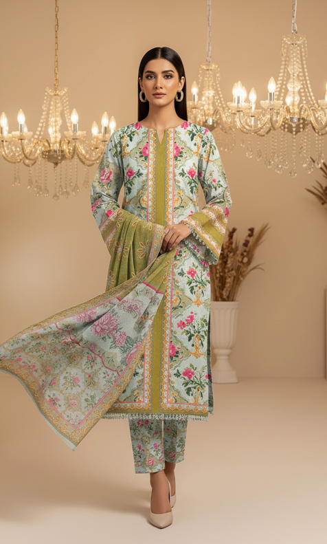 Lawn Printed 3-Piece Ensemble