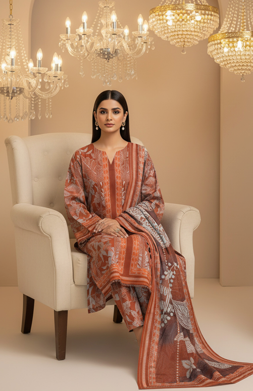 Lawn Printed 3-Piece Ensemble