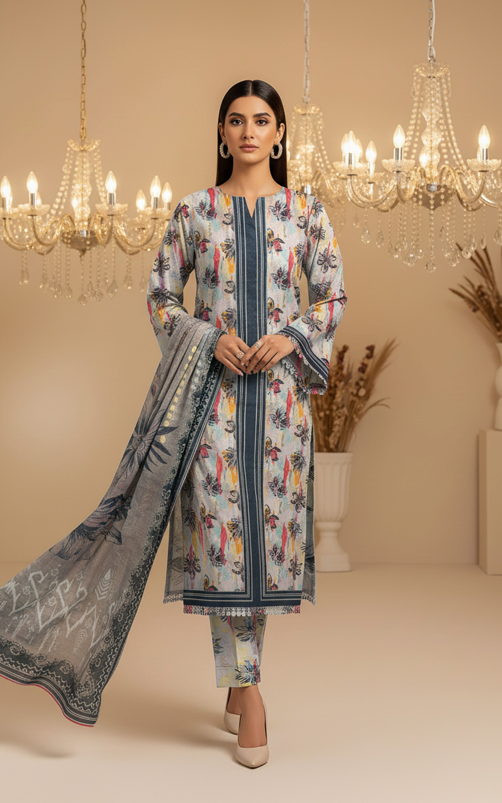 Lawn Printed 3-Piece Ensemble